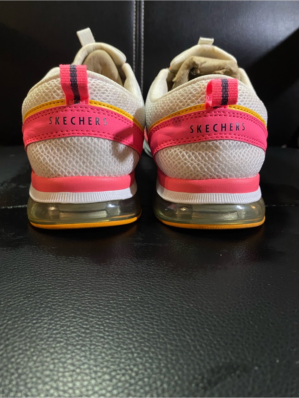 Skechers Skech-Air White Slip-On Sneakers with Navy & Pink Size 8 - Picture 6 of 9